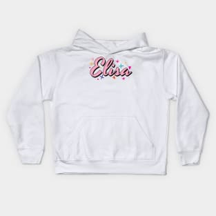 Elisa name cute design Kids Hoodie